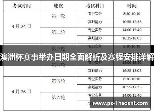 澳洲杯赛事举办日期全面解析及赛程安排详解